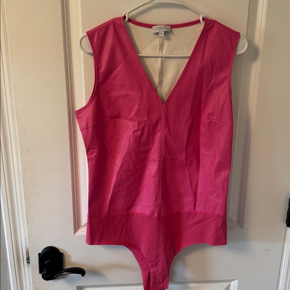 Sedge Pink V-Neck Bodysuit